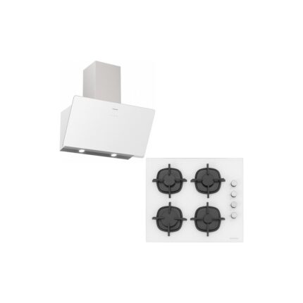 Silverline Sılverlıne Ikili Ankastre Set (Soho 3457 Beyaz 60 cm Davlumbaz A Enerji +  CS5343W01 Beyaz Ankastre Döküm Izgaralı Ocak )