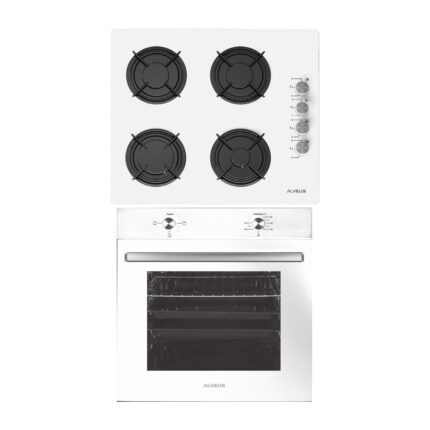 Alveus Akasya 2'li Beyaz Ankastre Set (GLS640 - MFA604)