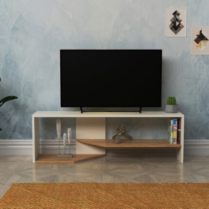 Lagomood Vega Tv Ünitesi Tv Sehpası Beyaz Meşe
