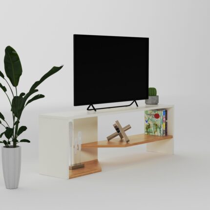 Lagomood Vega Tv Ünitesi Tv Sehpası Beyaz Meşe - Görsel 3