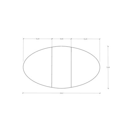 Asra Trend MDF Oval Katlanır Mutfak Yemek Çalışma Masası, 3 Çekmeceli, Beyaz, KM-08 - Görsel 4