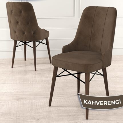 Canisa Concept Iza Serisi 80 x 132 cm Açılabilir Mdf Masa Barok Ahşap Desen Mutfak Masa Takımı 4 Sandalye - Görsel 4