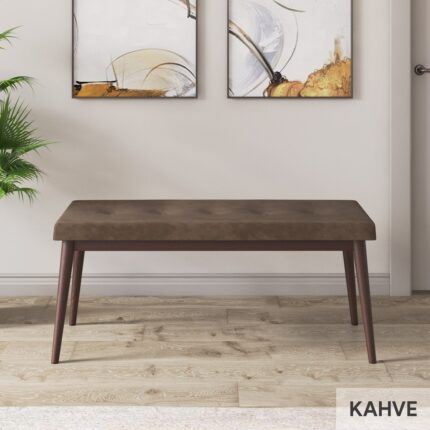 Canisa Concept Iza Serisi, 80 x 132 cm Mdf Masa, Barok Ahşap Desen Mutfak Masa Takımı, 4 Sandalye 1 Bench - Görsel 3