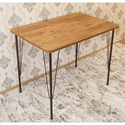 Bambeds Mobilya Metal Ayaklı 60X90 Mutfak Masası Balkon Masası Çalışma Masası