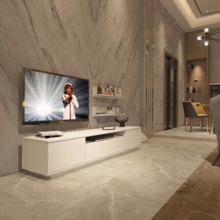 Decoraktiv Trendstyle 4s Mdf Tv Ünitesi Tv Sehpası Parlak Beyaz