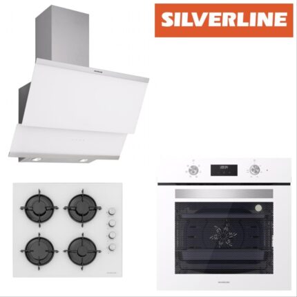 Silverline Beyaz Cam Ankastre Set BO6502W02 - CS5349W01 - 3420 Classy
