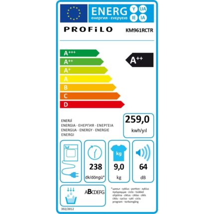 Profilo KM961RCTR A++ 9 kg Isı Pompalı Kurutma Makinesi - Görsel 5