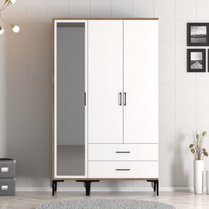Variant Mobilya Kumsal 3 Kapılı (Rt) Gardrop - Lidya / Beyaz