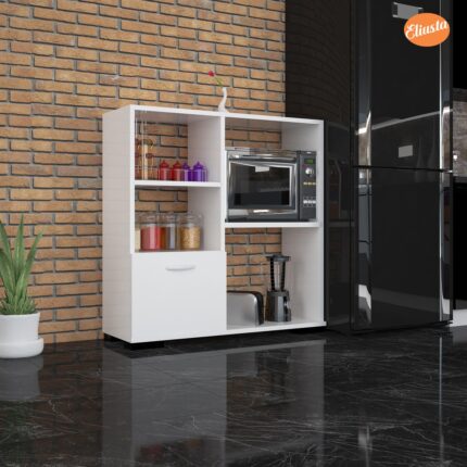 Modilayn Mutfak Dolabı Mikro Dalga Dolabı Bolmeli Rarflı Dolap Ofis Dolabı Çok Amaçlı Dolap - Görsel 3