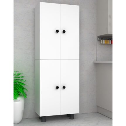 Home Gallery Mdf 6 Bölmeli 4 Kapaklı Çok Amaçlı Dolap Kiler Banyo Mutfak Dolabı