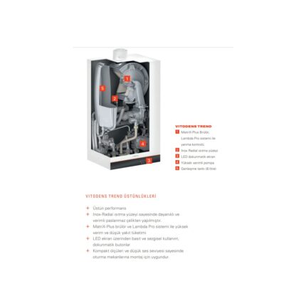Viessmann Vitodens Trend 19KW Yoğuşmalı Kombi (Baca Dahil) - Görsel 2