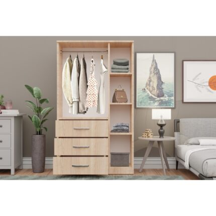 Metalia Gm 302-S Ece Lüx 3 Kapı 3 Çekmeceli Sonomo Gardırop - Görsel 4