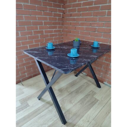 Bambeds Mobilya 60X120 (Tekmasa) Masa Siyah Mermer Desen - Görsel 2