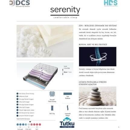 Tutku Yatak Serenity Kendinden Pedli Dsc Yaylı Ortopedik Yatak 90X190 - Görsel 5