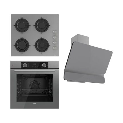 Ferre Steamart&fryart Serisi Buharlı Pişirme Gri Set (CS208 + XE64CPR +D082 )