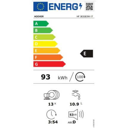 Hoover HF 3E53E0W-17 5 Programlı Bulaşık Makinesi - Görsel 3