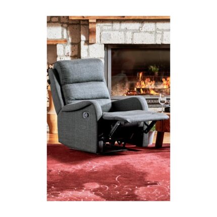 Niron Yatak Niron Comfort TV Koltuğu Fonksiyonel Baba Koltuğu Gri Keten Kumaş Yatan Tekli Berjer Koltuk - Görsel 5