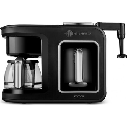 Karaca Hatır Plus Barista 6 In 1 Latte Cappucino ve Közde Türk Kahvesi Makinesi Black Silver