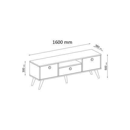 Ankara Mobilya Penta Atlantik Çam 160 cm Tv Sehpası - Görsel 4