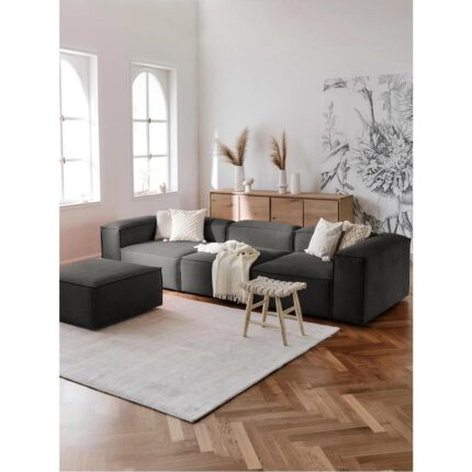 Edsy Home Mira Relax 4 Modül Köşe Koltuk ( Antrasit ) Keten Kumaş - Görsel 2