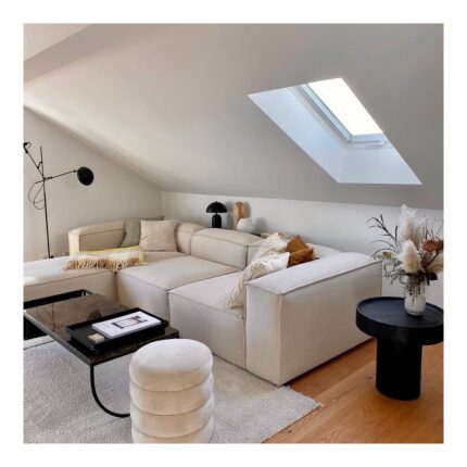 Edsy Home Mira Relax Krem Renk Köşe Koltuk