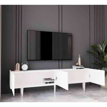 Enwood Capella Country 4 Kapaklı Ahşap Ayaklı 160 cm Tv Ünitesi - Görsel 3