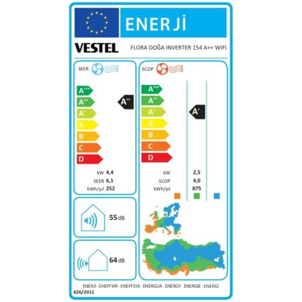 Vestel Flora Doğa 154 A++ 15000 BTU Wifi Inverter Duvar Tipi Klima - Görsel 4