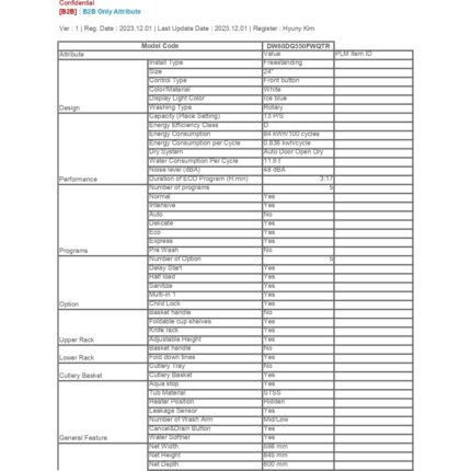 Samsung DW60DG550FWQTR 5 Programlı Bulaşık Makinesi, D Enerji Sınıfı - Görsel 4