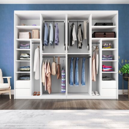 Yilwood Sürgülü Gardırop Dört Kapaklı 320/230CM (PARLAK BEYAZ) - Görsel 2