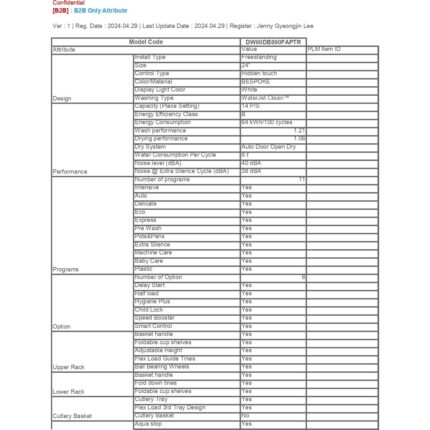Samsung DW60DB890FAPTR B Enerji Sınıfı Bespoke 11 Programlı Bulaşık Makinesi - Görsel 2