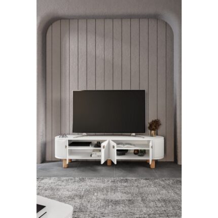 Venüs Vns Modüler Mebran Kapak. Duru Tv SEHPAS180 cm Perast Oval Tv Ünitesi - Görsel 4