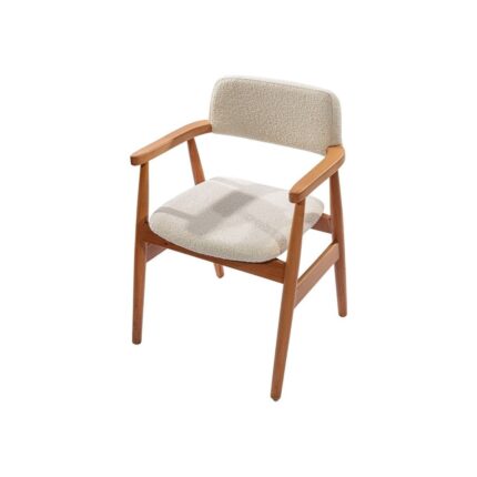 Gazzini Furniture Rio Teddy Krem Natural Ahşap Sandalye - Görsel 4