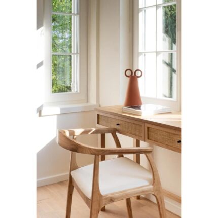 Gazzini Furniture Helsinki Krem C Model Bohem Ceviz Ahşap Sandalye
