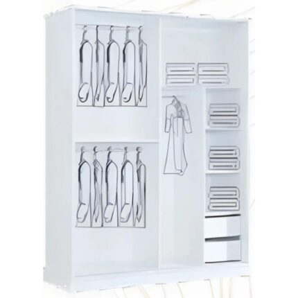 Avm 24 Efes 180 X 59 X 212 Sürgülü Dolap-Beyaz-Aynalı-Ücretsiz Nakliye Montaj - Görsel 3