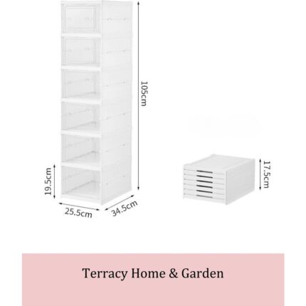 Terracy Home Garden 6 Raflı Çok Amaçlı Katlanabilir Dolap, Ayakkabılık ve Raf - Görsel 5