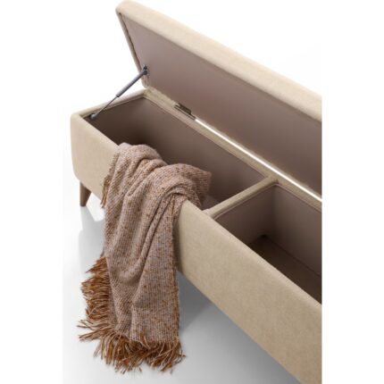 Vavonni Sandıklı Puf Bench Tedy Kumaş  Pufidik  Amortsör Kapaklı Puf Bench A +  140 cm - Görsel 2