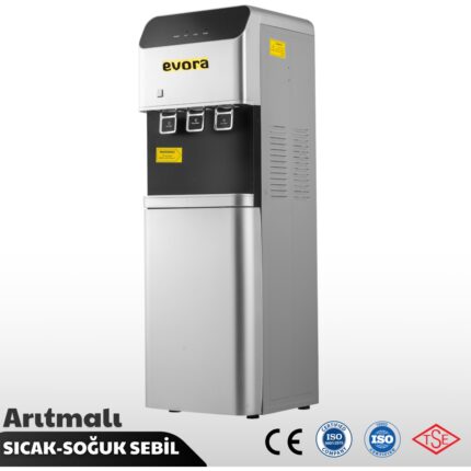 Evora Özel Seri Ev Tipi Ofis Tipi Sıcak Soğuk Arıtmalı Su Sebili Gri Premium - Görsel 2