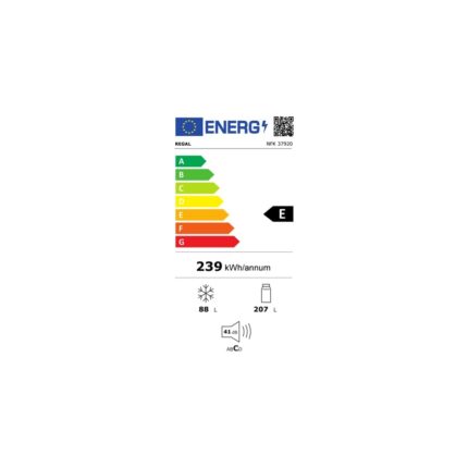 Regal Nfk 37920 E Enerji Sınıfı 294 Lt No Frost Kombi Buzdolabı - Görsel 3
