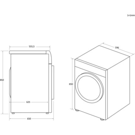 Haier HW100-BP14929A-S Çamaşır MAKINESI-HD100-A2939E-TR 10 kg Wi-Fi Bağlantılı Isı Pompalı Kurutma Makinesi 10 kg - Görsel 5