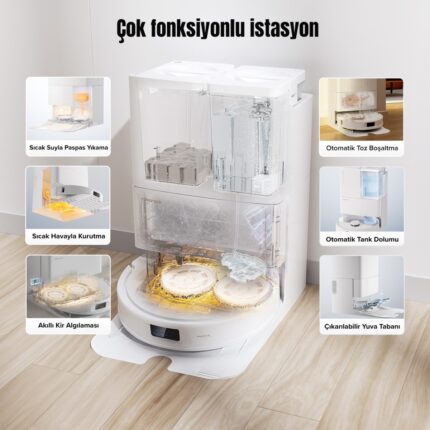 Roborock Q Revo MaxV Akıllı Robot Süpürge Beyaz - Görsel 3