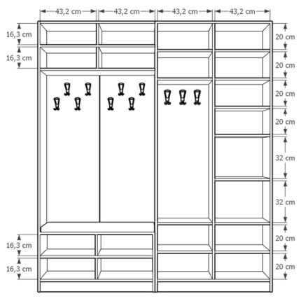 Asra Trend Vestiyer ve Portmanto V-02 180 cm - Görsel 3