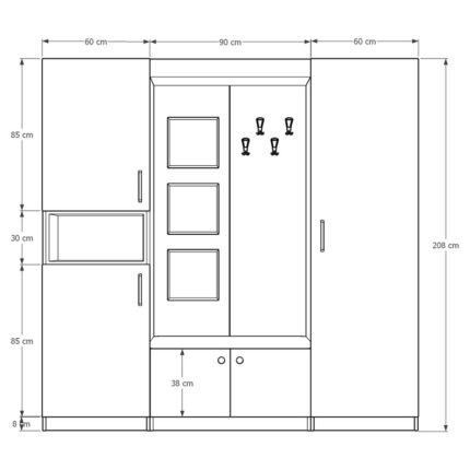 Asra Trend Vestiyer & Portmanto V-05 (210 cm ) - Görsel 3