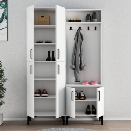 Ferniso Mobilya Portmanto+Ayakkabılık Beyaz - Görsel 2