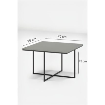 Home Plus Mobilya 4+1 Gümüş Kaplama Glossmax MDF Membran Orta Sehpa - Görsel 3