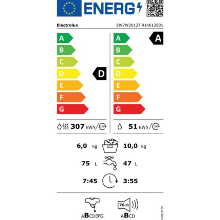 Electrolux EW7W2612T 700 Serisi Steamcare 10/6kg 1600 Devir Buharlı Kurutmalı Çamaşır Makinesi - Görsel 4
