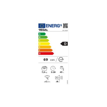 Regal CM 70100 600 Devir 7 kg Çamaşır Makinesi - Görsel 2