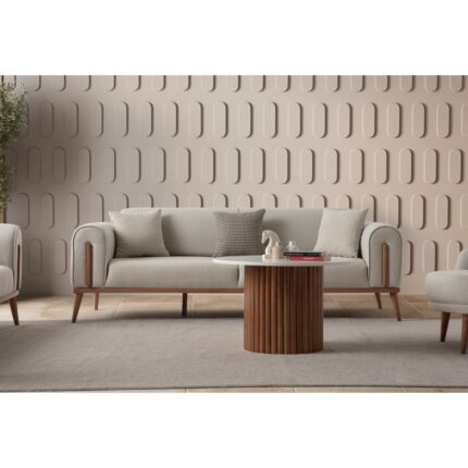 Edsy Home Riva 3+3 Koltuk Takımı Krem - Görsel 3