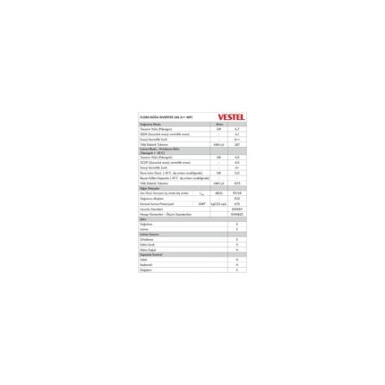 Vestel Flora Doğa Inverter 246 A++ 24000 BTU WIFI Duvar Tipi Klima - Görsel 5
