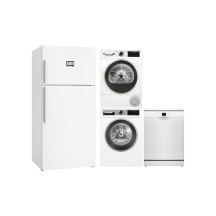 Bosch Dörtlü Beyaz Eşya Seti (KDN86AWF1N-WGK264Z0TR-WQG244C1TR-SMS26DW00T)=