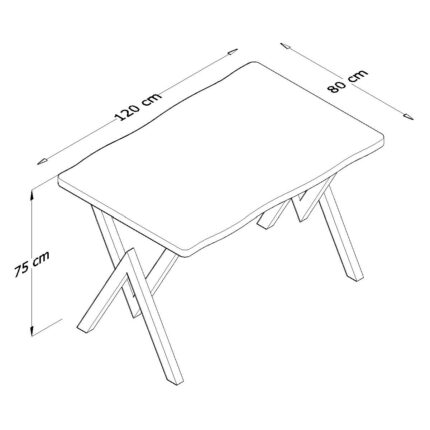 Avenza Living Yemek Masası Avenza Living 80*120 Kütük Model Metal Ayak Mutfak Ofis Balkon Dekoratif Masa (SUNTALAMDAN ÜRETİLMİŞTİR) - Görsel 4